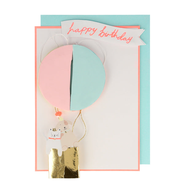 Our 3D happy birthday card is also a wonderful hot air balloon decoration with honeycomb paper details. Image2