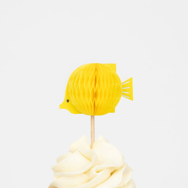 Our cupcake kit features toppers to create shark cupcakes and other sea creatures. Image6