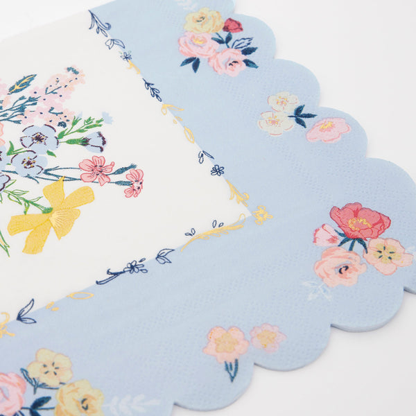 Our party napkins, with beautiful flowers, are ideal for a garden party or picnic. Image2