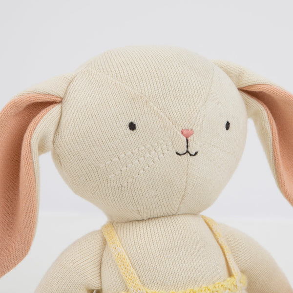 Our Honey bunny fabric toy, made from knitted organic cotton, is a wonderful soft toy for kids. Image4