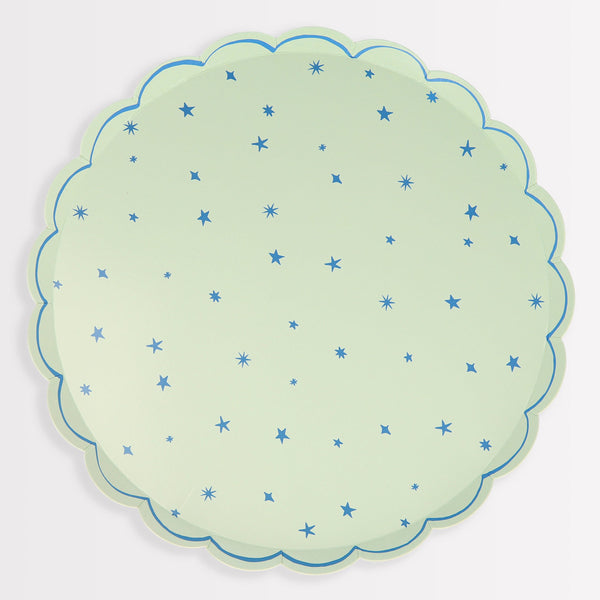 Our star plates, in a set with pink plates, blue plates and mint plates, are the perfect party plates for a kids birthday party. Image7