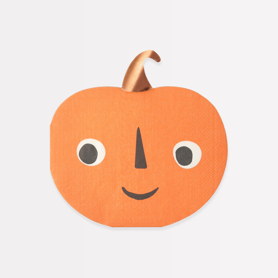 These pumpkin napkins are perfect as Halloween party decorations.