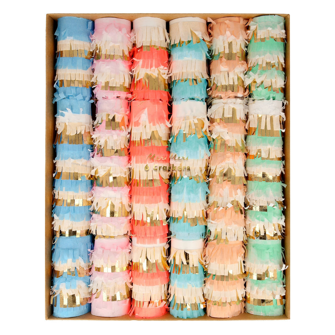 Pastel Fringe Medium Crackers