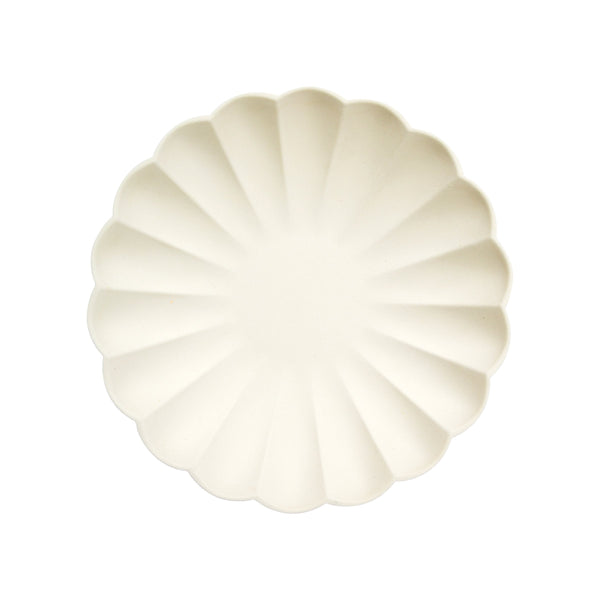 Small Cream Compostable Plates