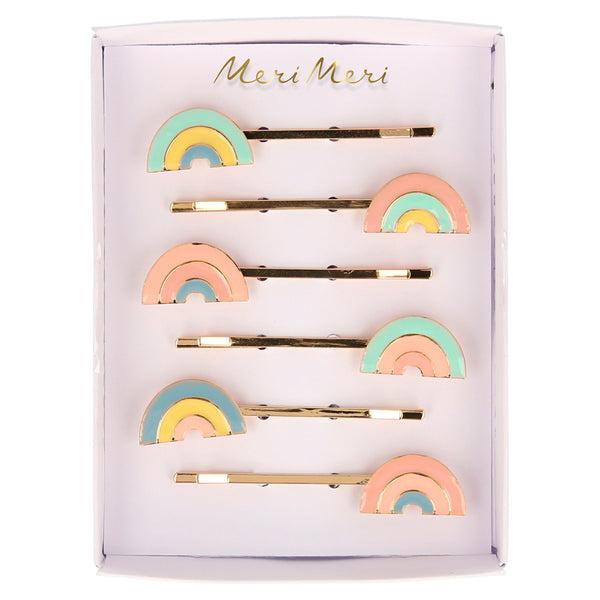 Enamel Rainbow Hair Slides Image3