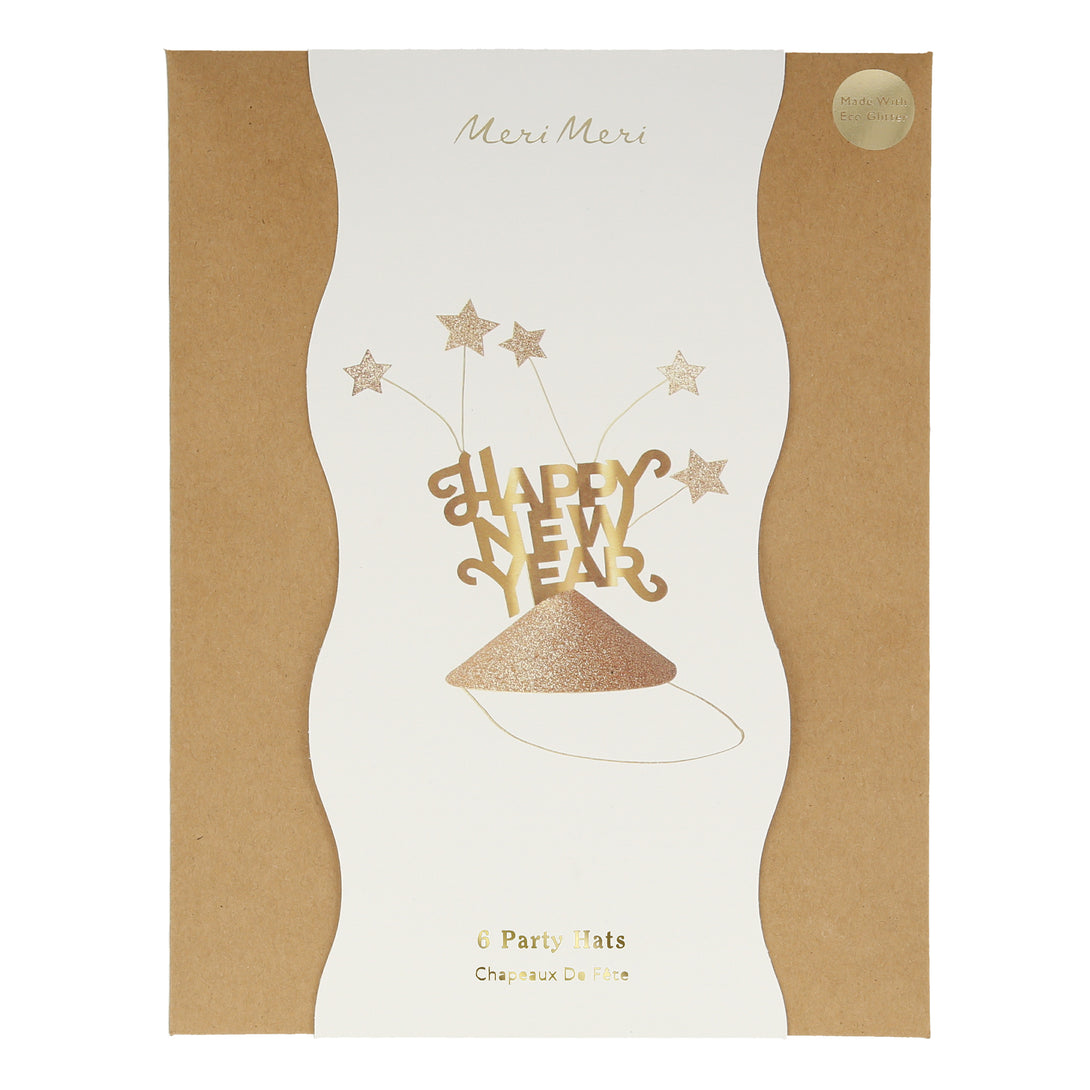 Our gold party hats are perfect to add to your New Years Eve party supplies.